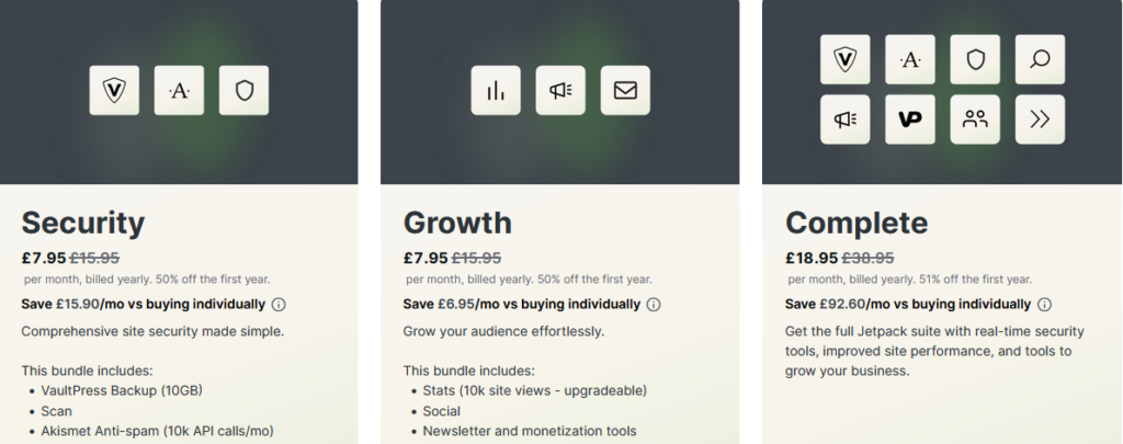 Jetpack Plans and Pricing