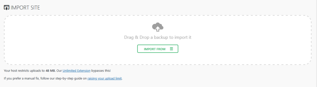 import website